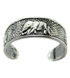 Silver Elephant Toe Ring